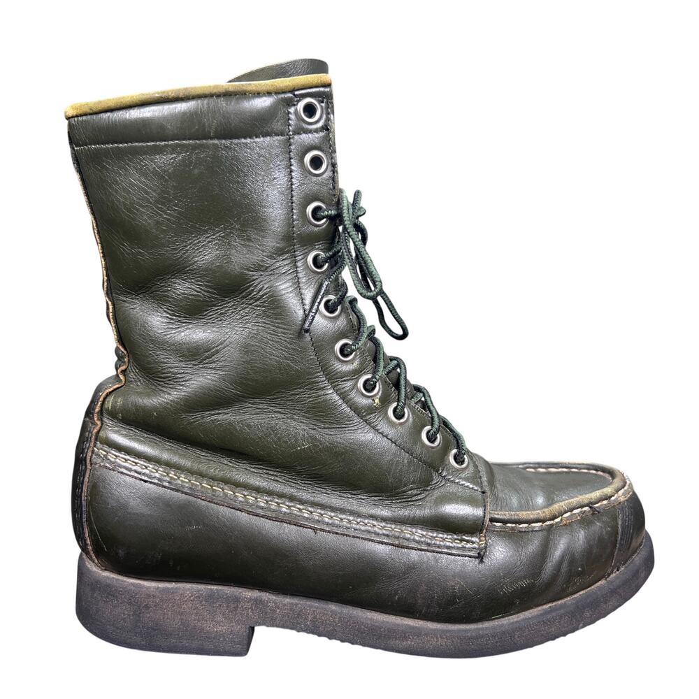 Vintage 70’s Browning The Sportsman's Green Hunting Boots Size 7